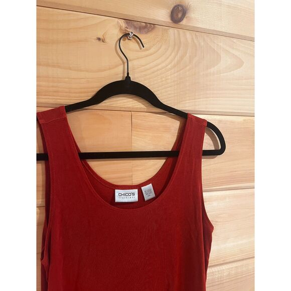 Chico's Red Going Out Tank Top - Picture 2 of 4